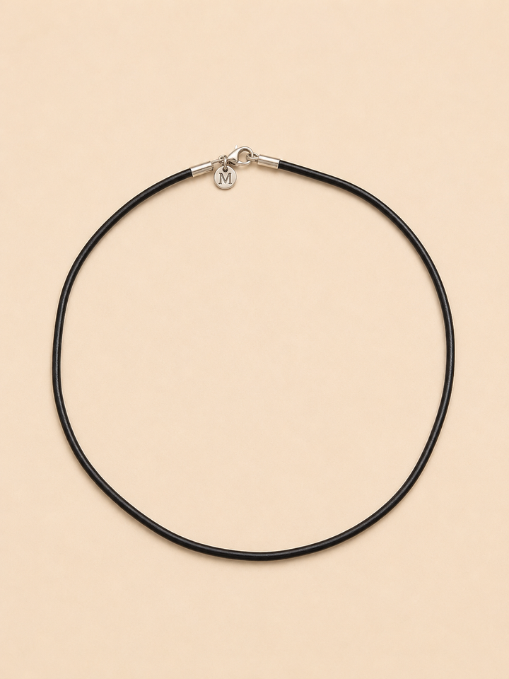 Collar Cuero Plata