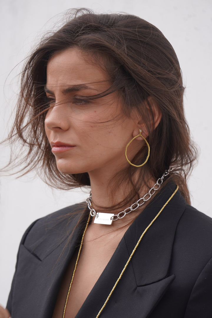 Collar Placa "Forever" Plata