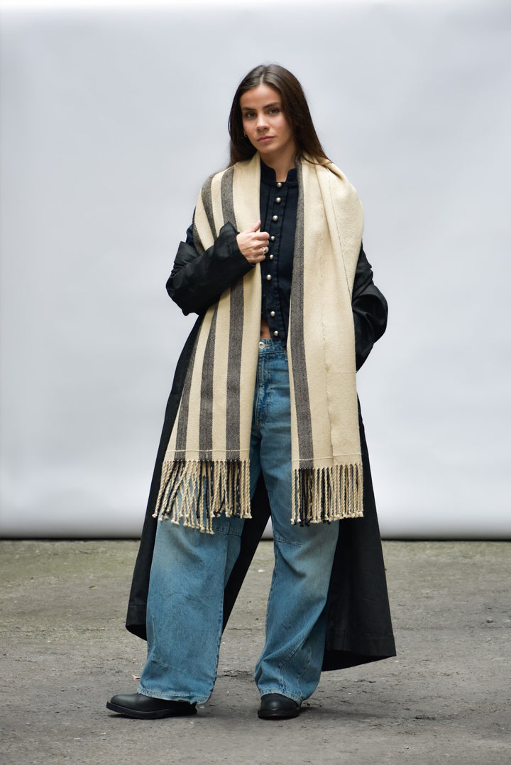 Echarpe Alpaca Natural Marengo
