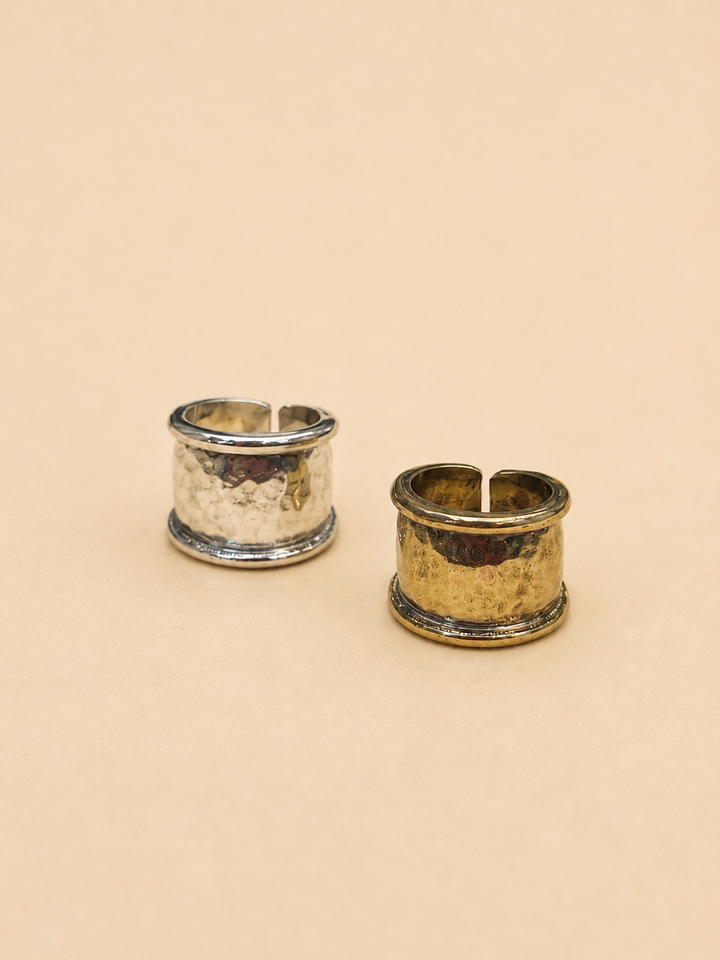 Anillo Martillado Plata