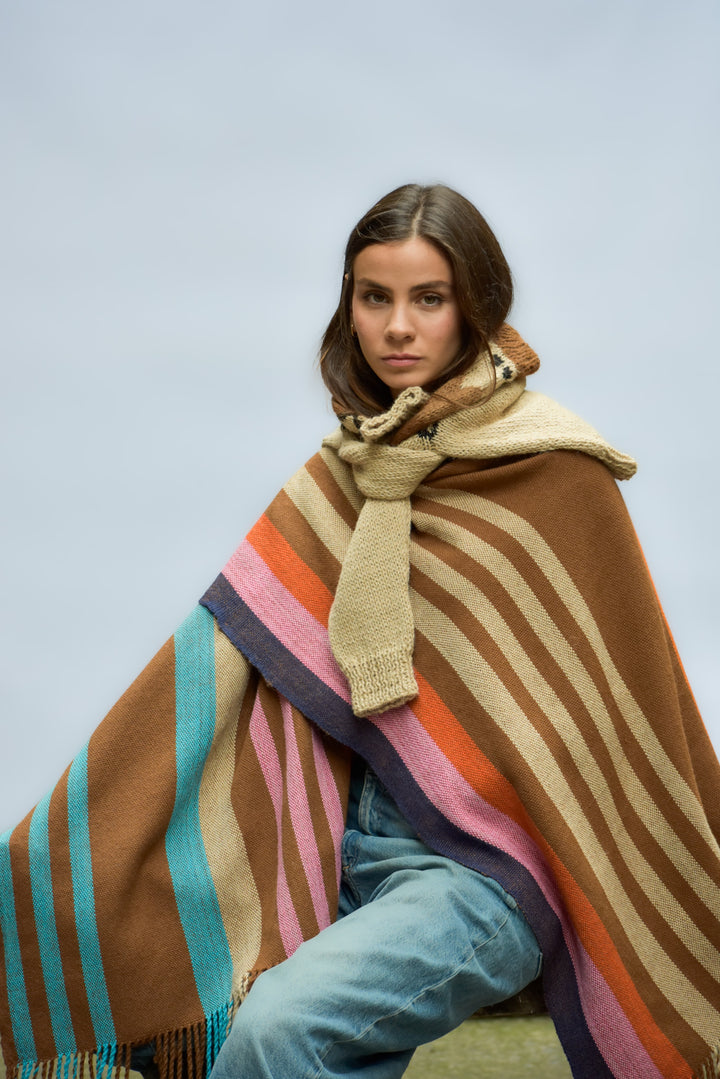 Manta Alpaca Camel Colores
