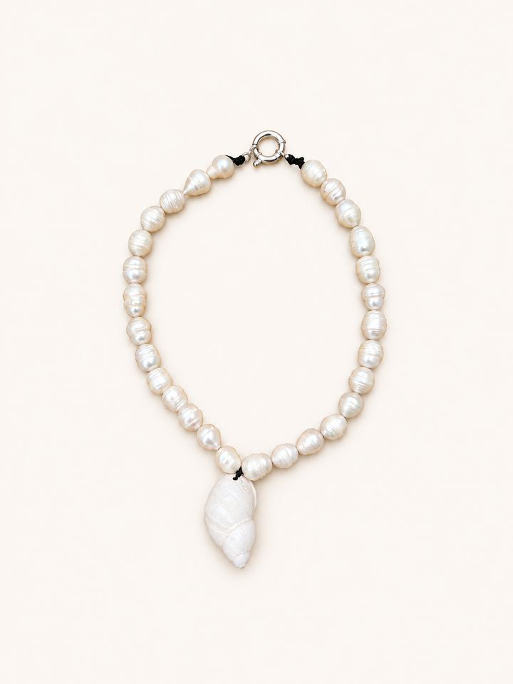 Collar Concha Piedra Barroca