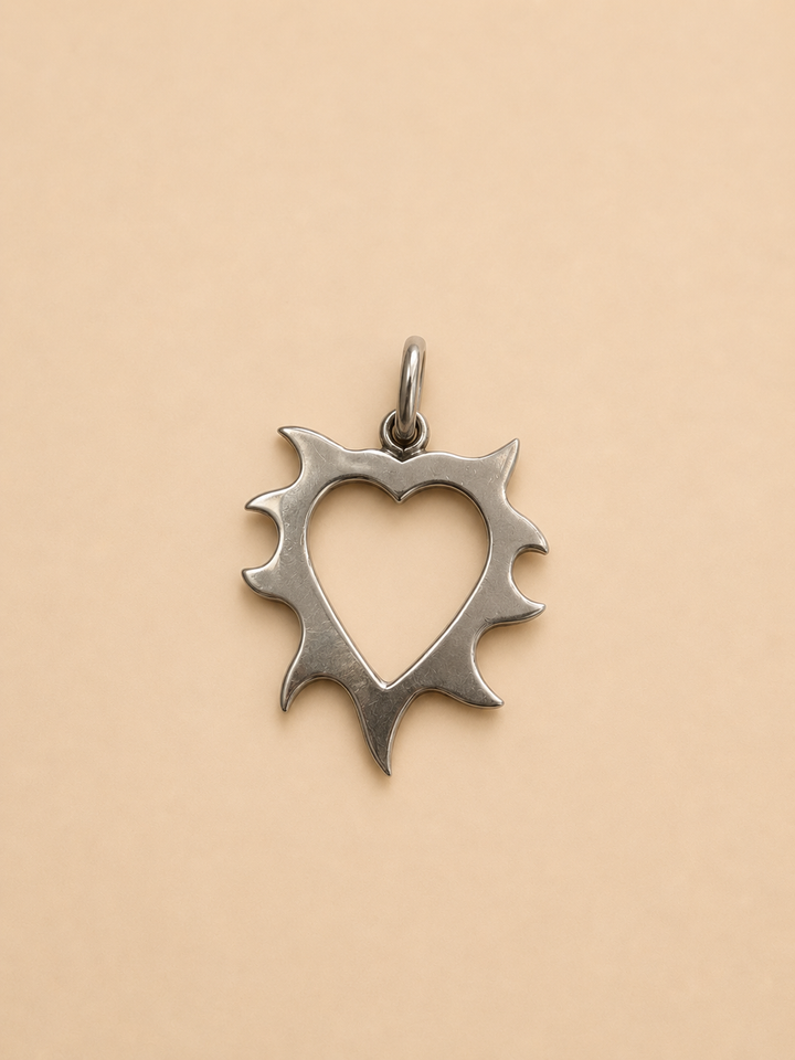 Corazón en llamas Plata