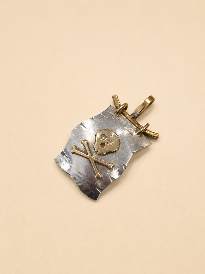 Placa Pirata Bicolor Plata/Bronce
