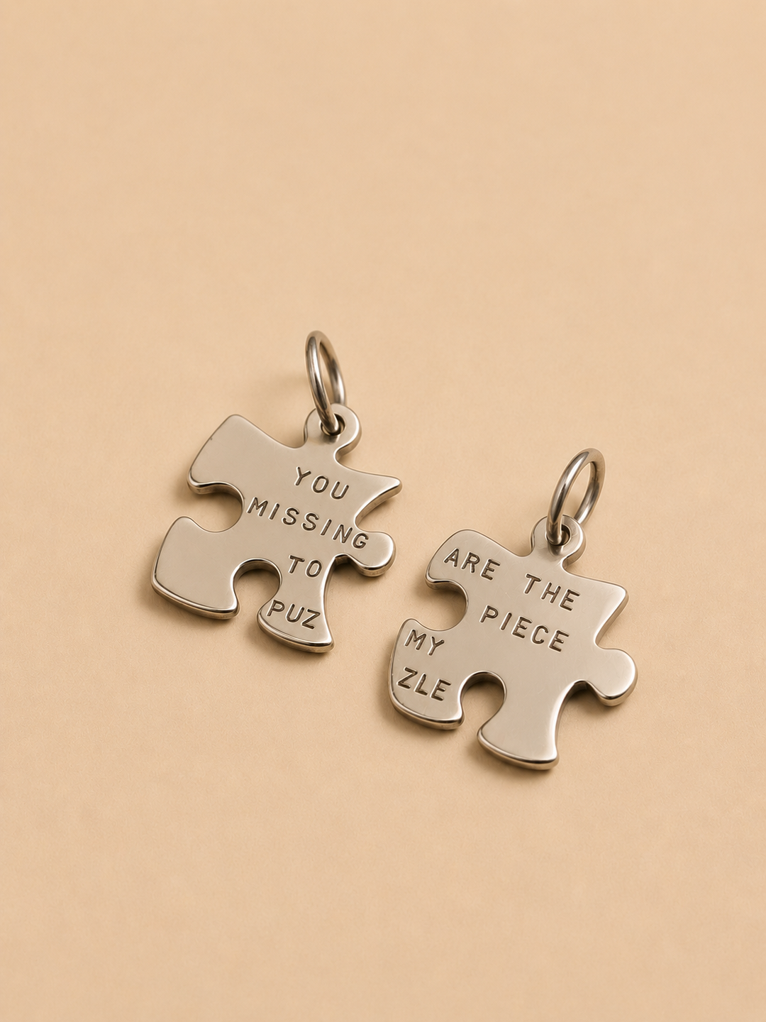 Placa Doble Puzzle Plata