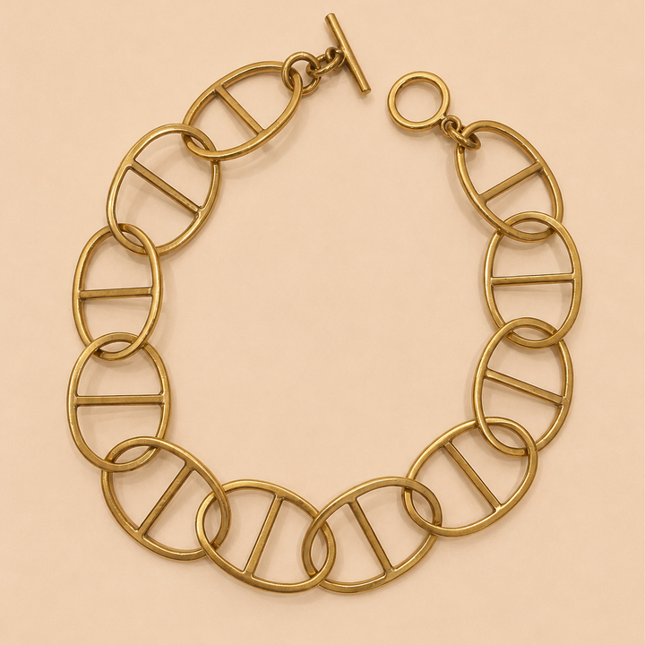 Collar Eslabón Marino de Bronce