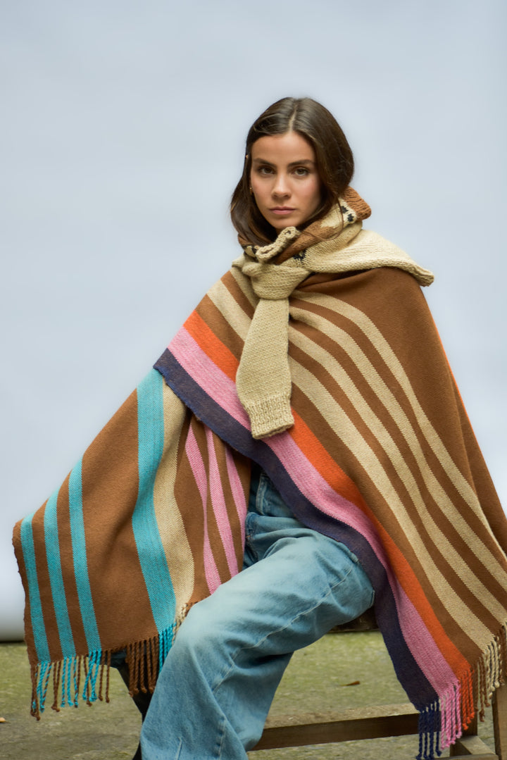 Manta Alpaca Camel Colores