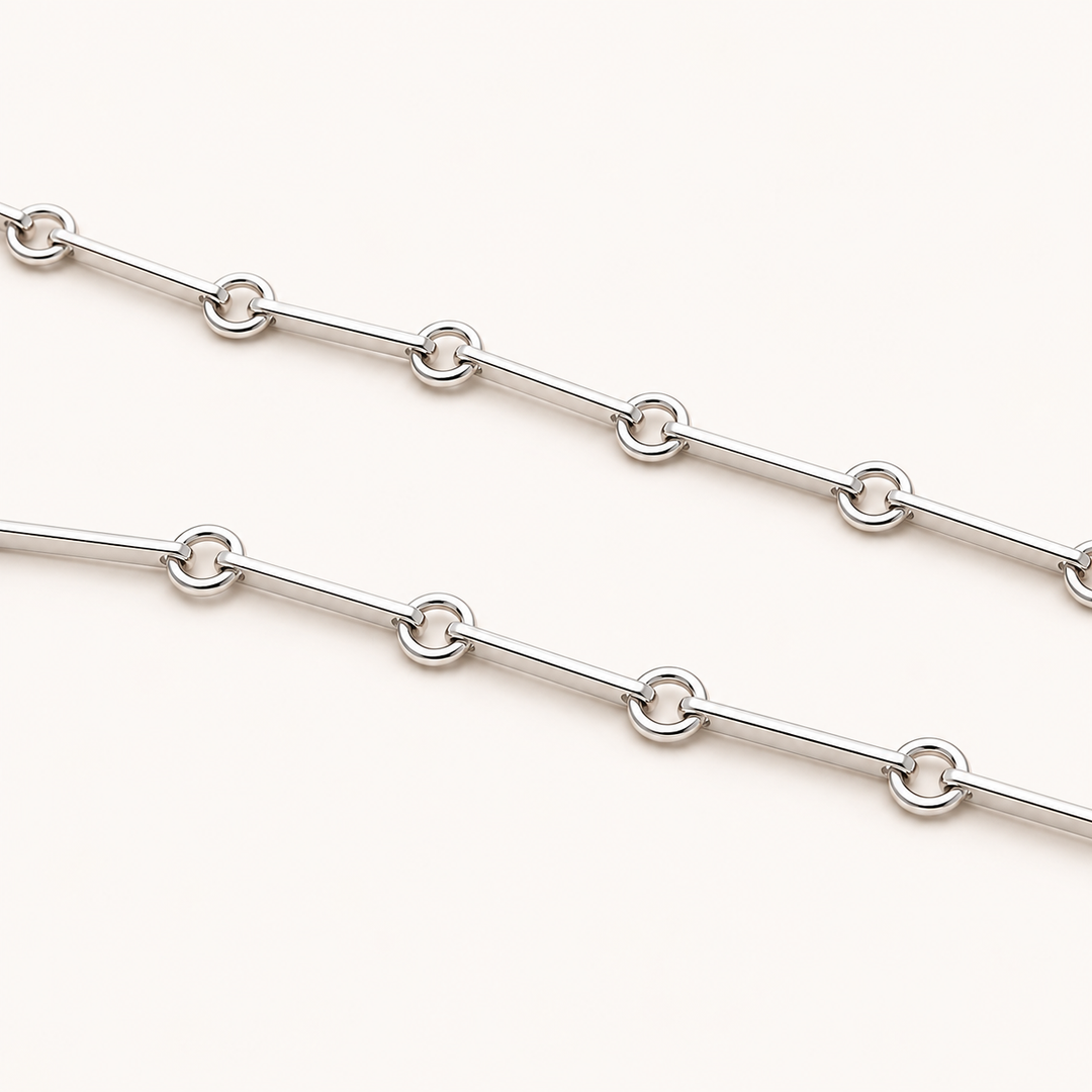 Cadena Rosario de Plata