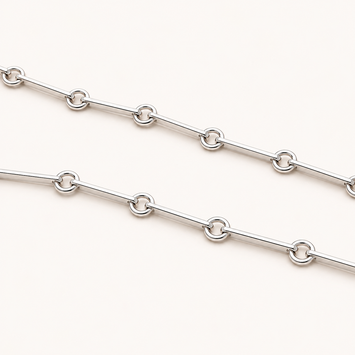 Cadena Rosario de Plata