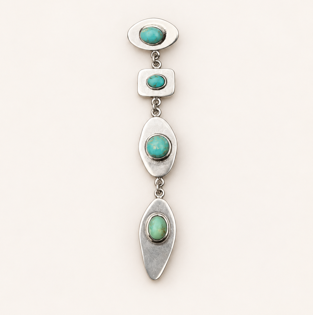 Colgante de Plata Trapecio Piedra Turquesa