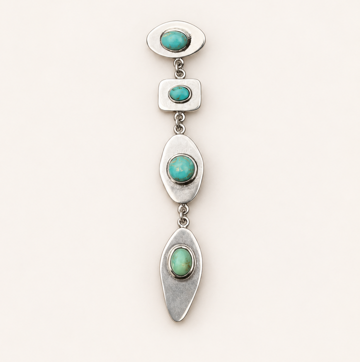Colgante de Plata Trapecio Piedra Turquesa