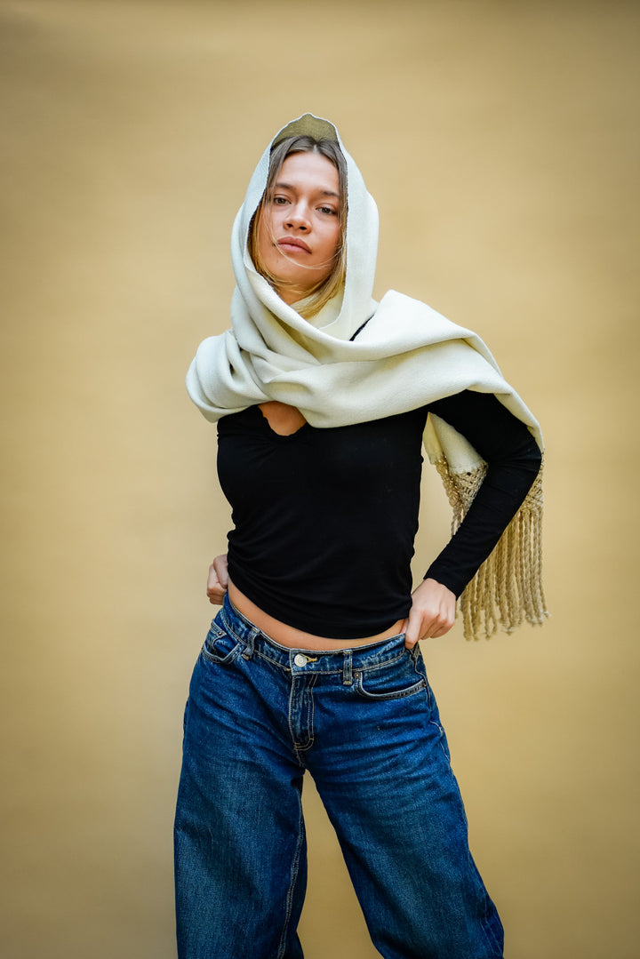 Echarpe Blanco Macramé