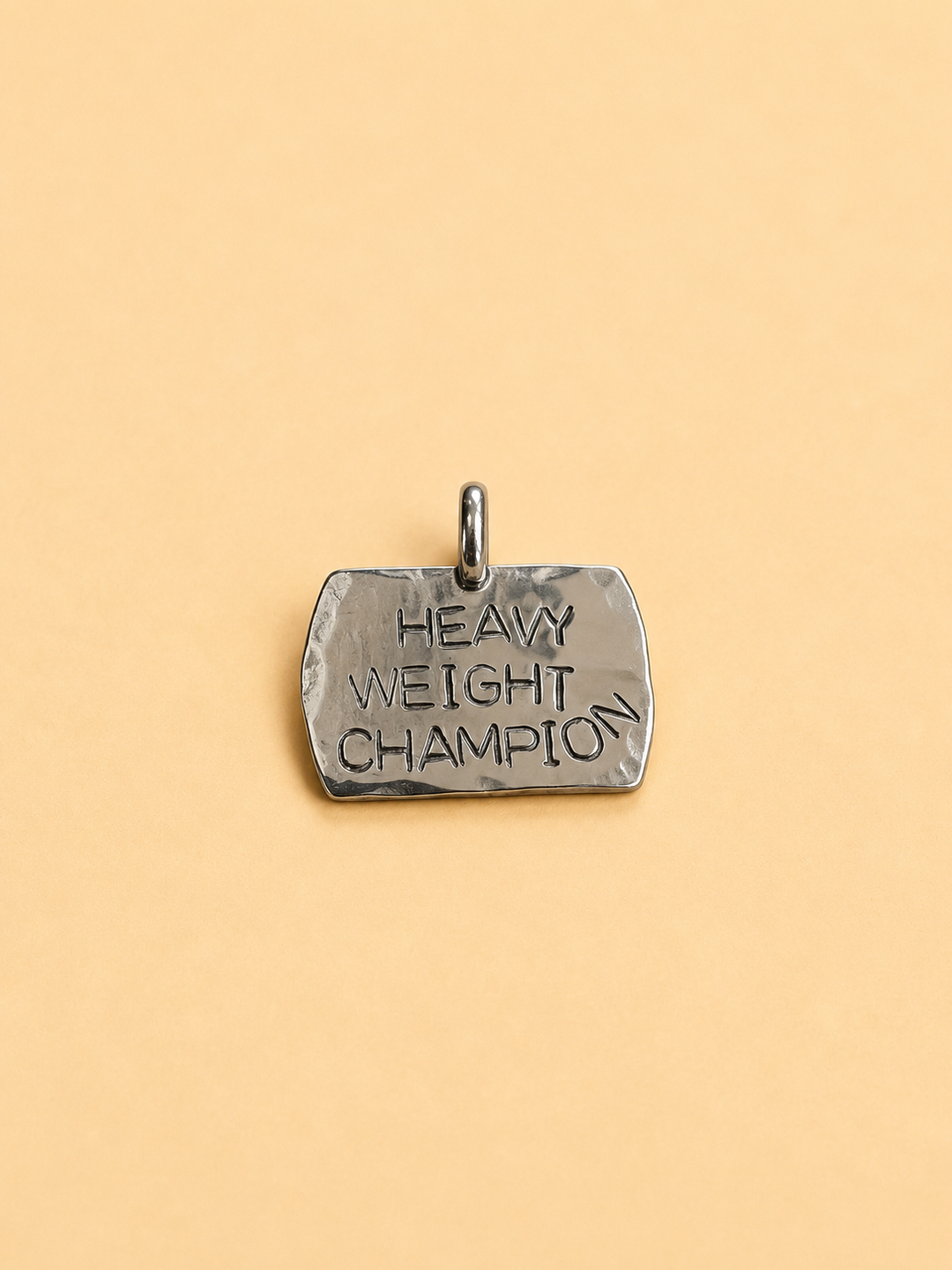Placa Plata "heavy weight champion"