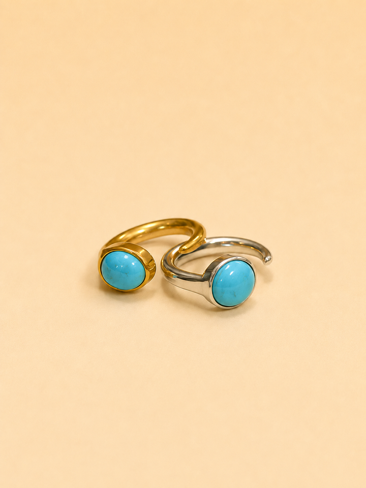 Anillo de bronce Piedra Turquesa