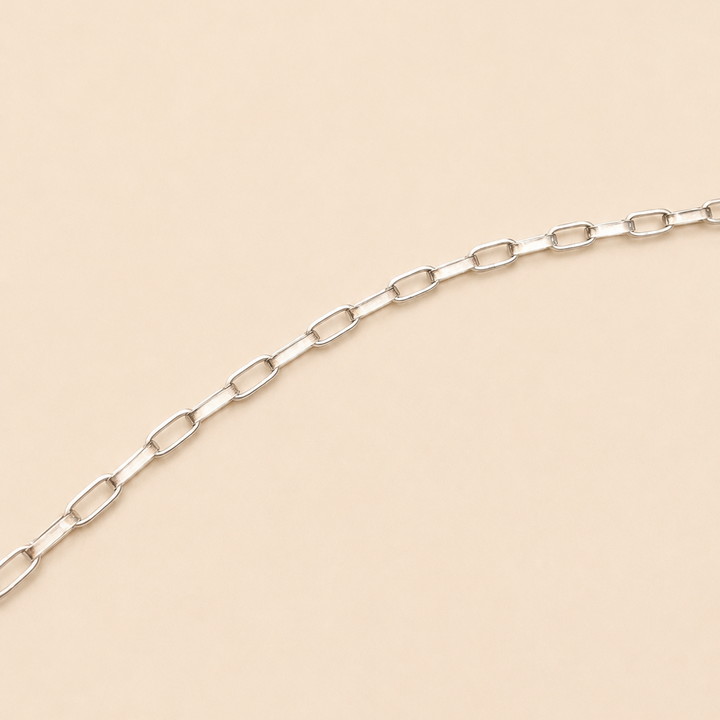 Cadena de Plata Eslabón Plano