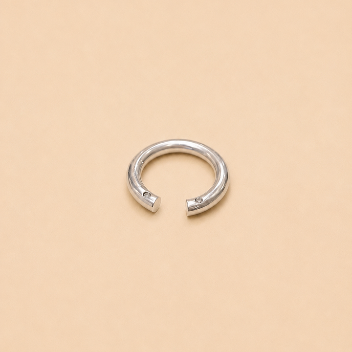 Anillo Bombe Abierto de Plata Circón