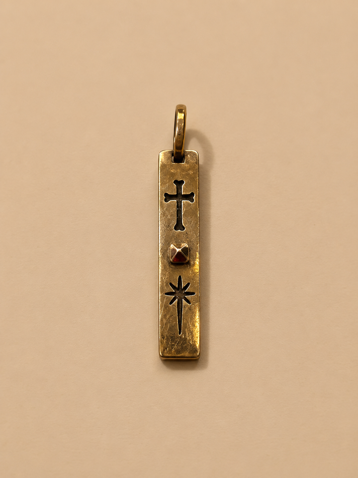Placa Bronce "Destello y Cruz" Chica