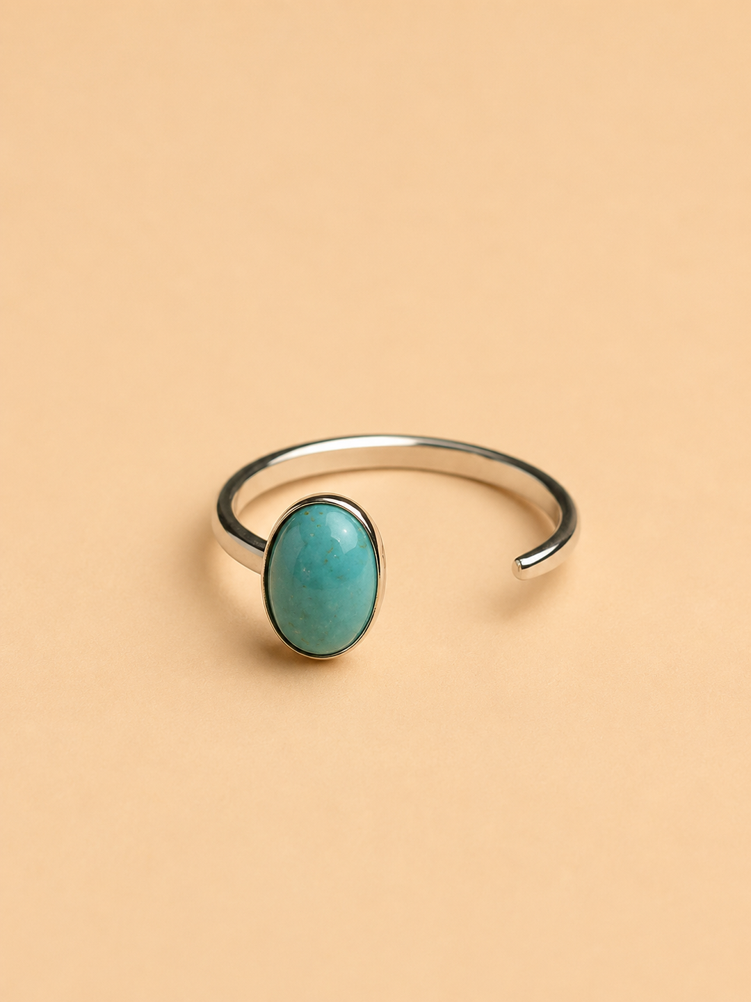 Esclava de Plata abierta con Amazonita Natural