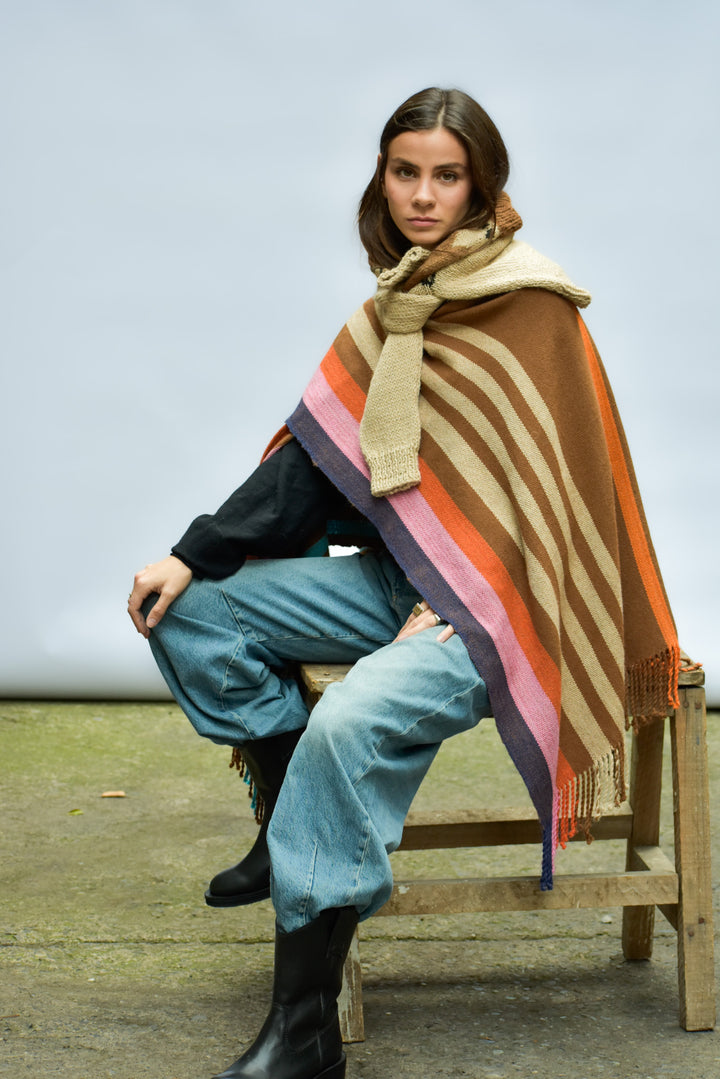 Manta Alpaca Camel Colores