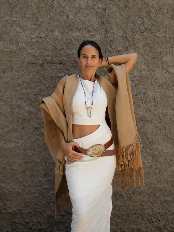 Manta Vicuña Oro Lino