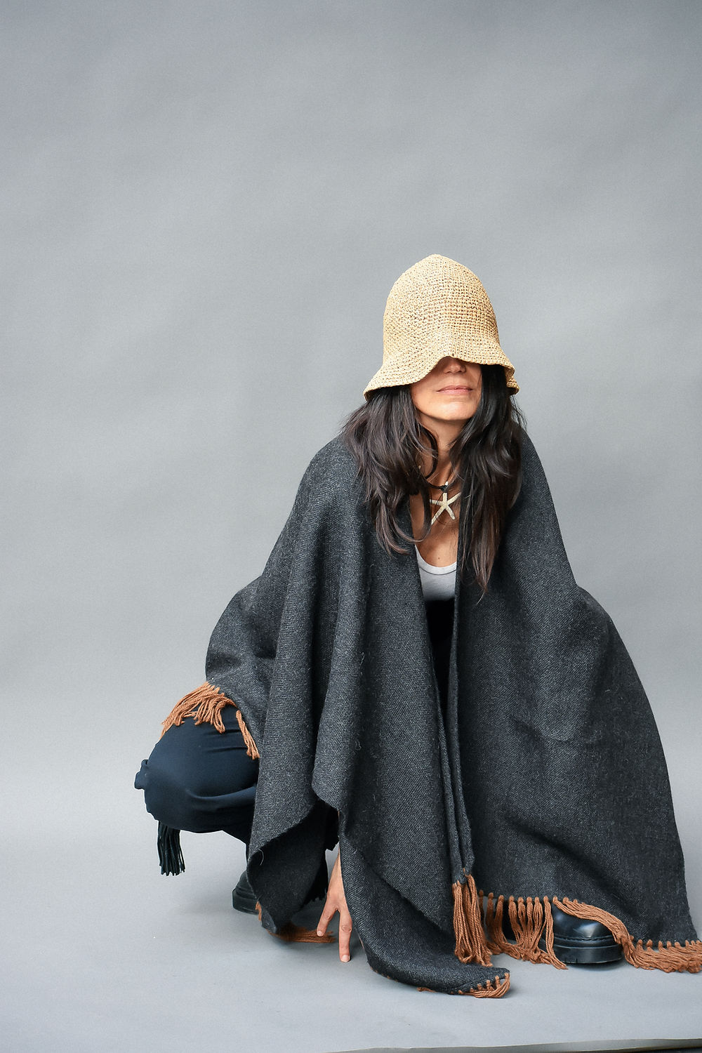 Manta Alpaca Marengo Flecos Camel