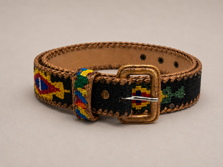 Cinturón Español de cuero Negro