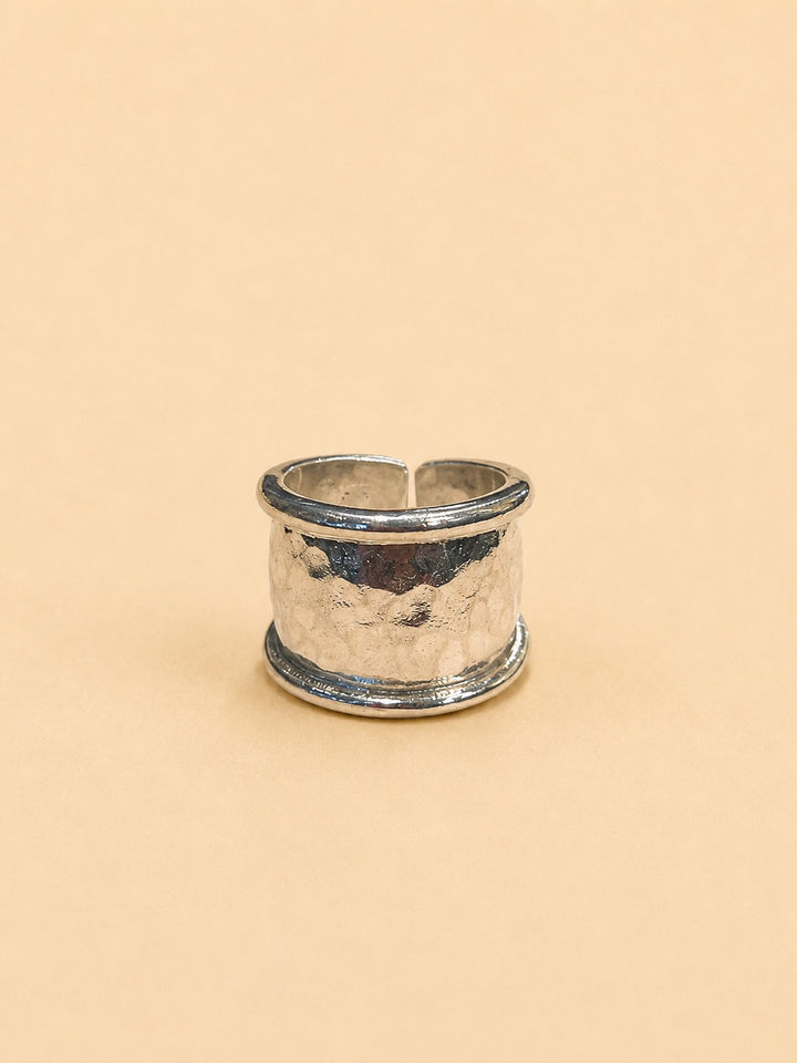 Anillo Martillado Plata