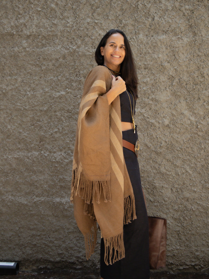 Manta de Lino Café Vicuña