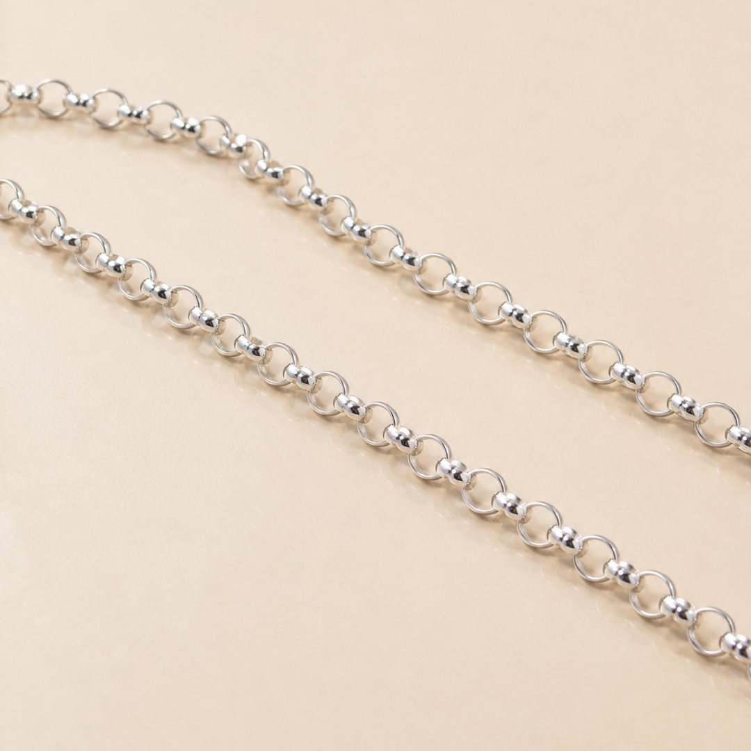 Cadena de Plata Eslabón Rolo S