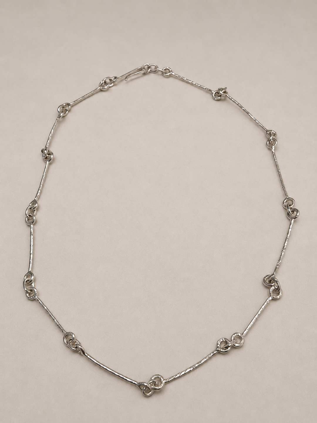Collar cadena palito de plata