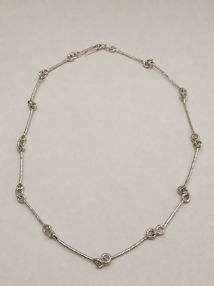 Collar cadena palito de plata