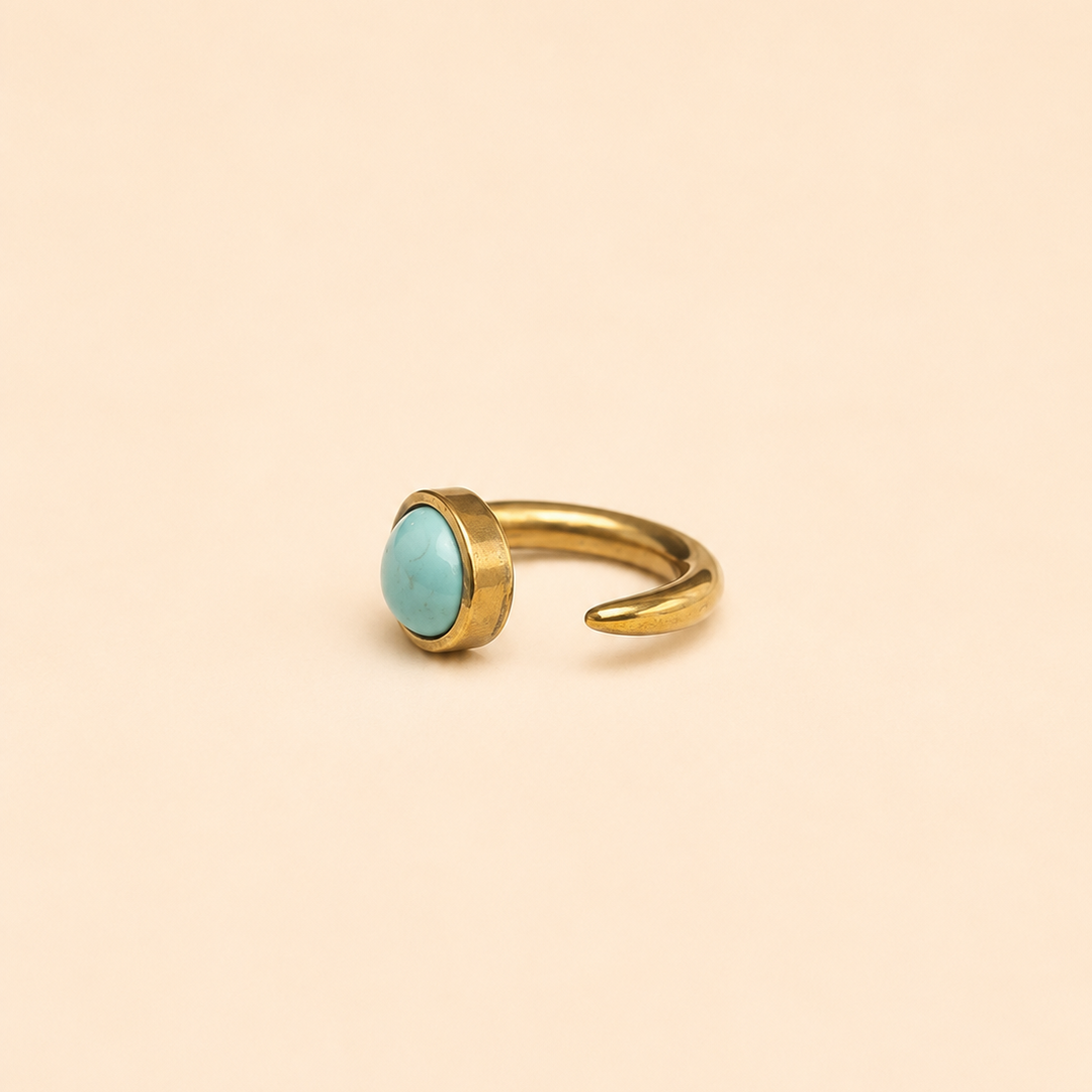 Anillo de bronce Piedra Turquesa
