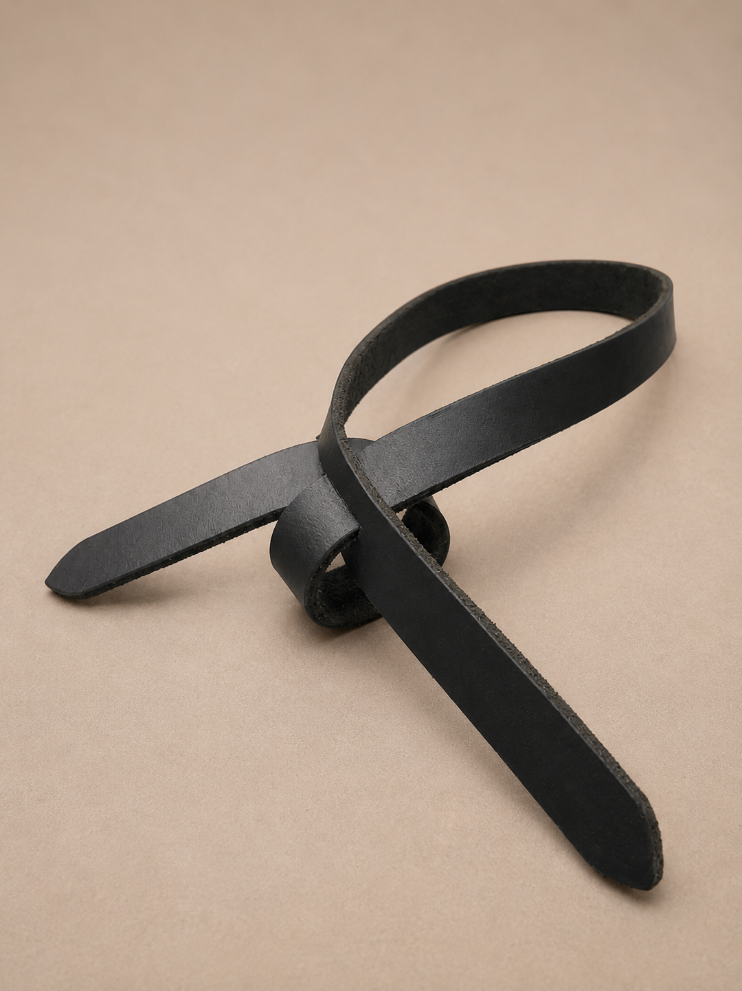 Cinturón Cuero Corbata Negro