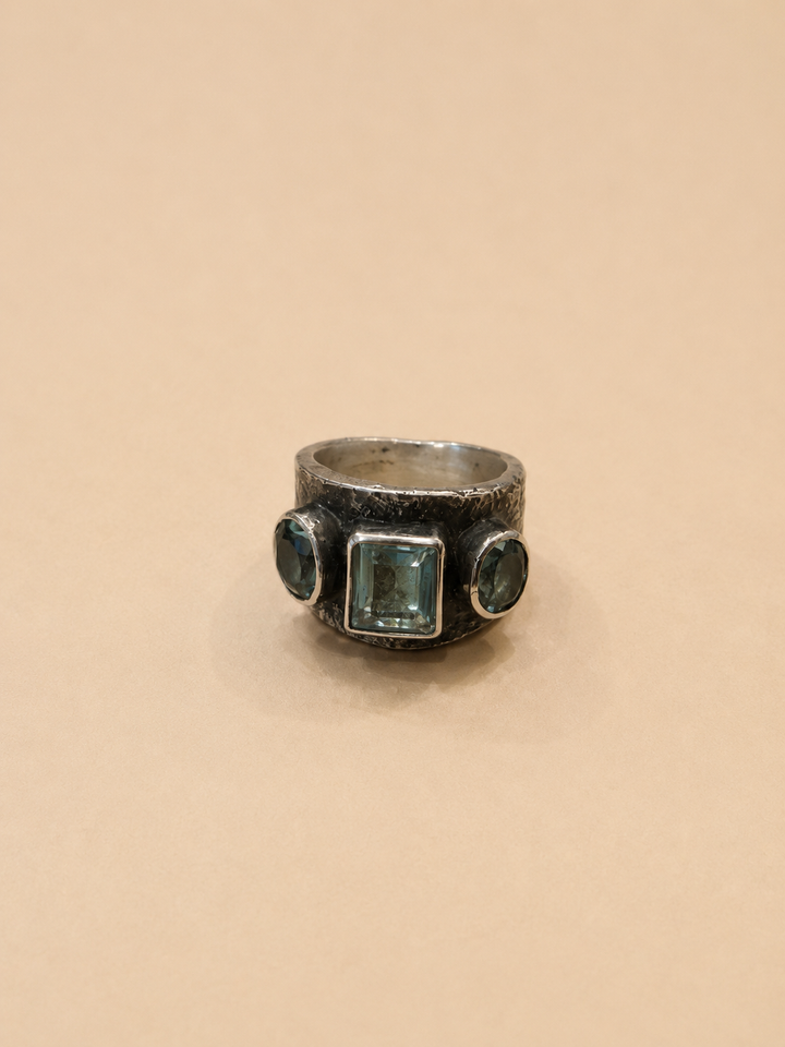 Anillo Plata Piedra Priasolita