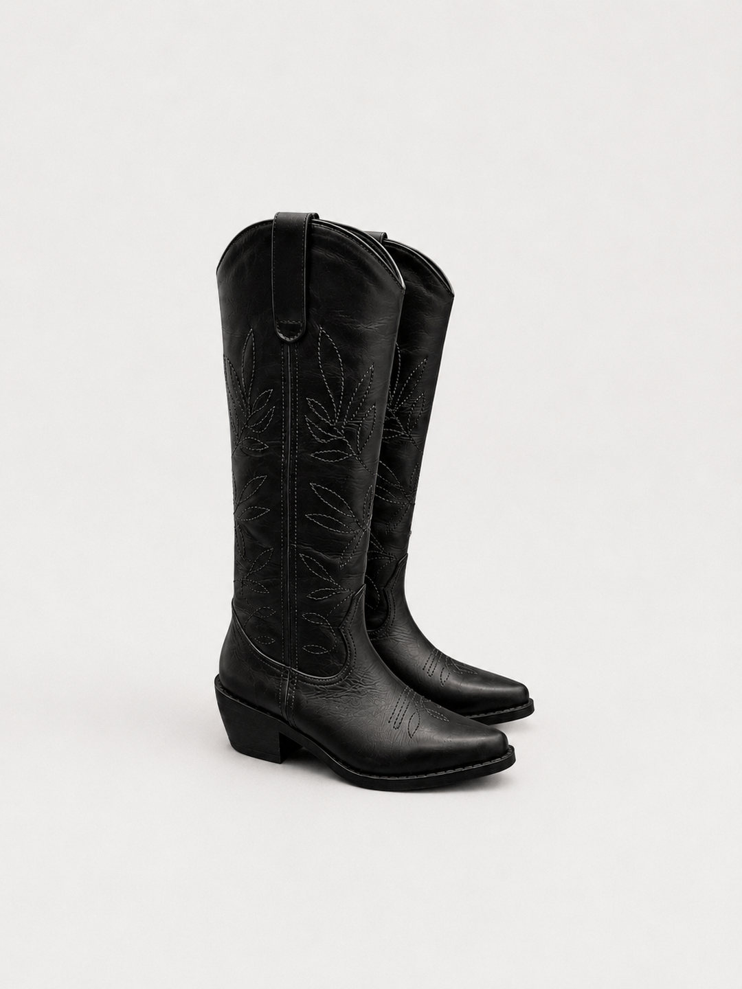 Bota Vaquera Larga Negra