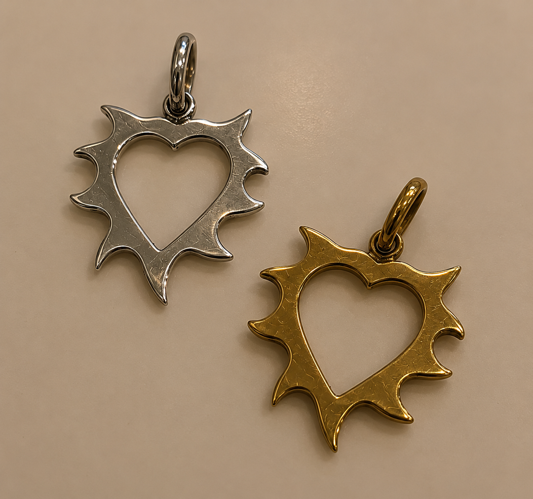 Corazón en llamas Bronce