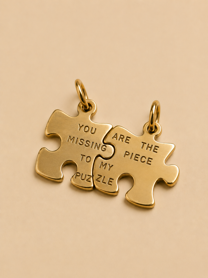 Placa Doble Puzzle Bronce