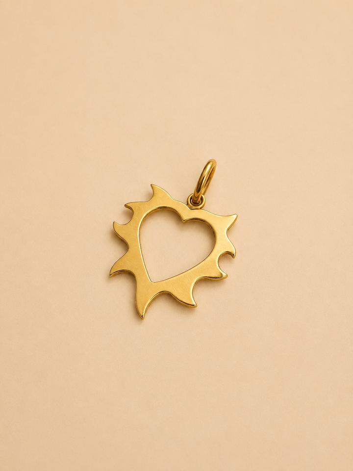 Corazón en llamas Bronce