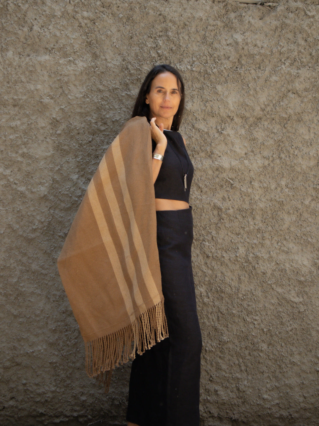 Manta de Lino Café Vicuña