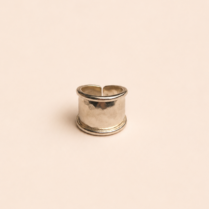 Anillo Martillado Plata