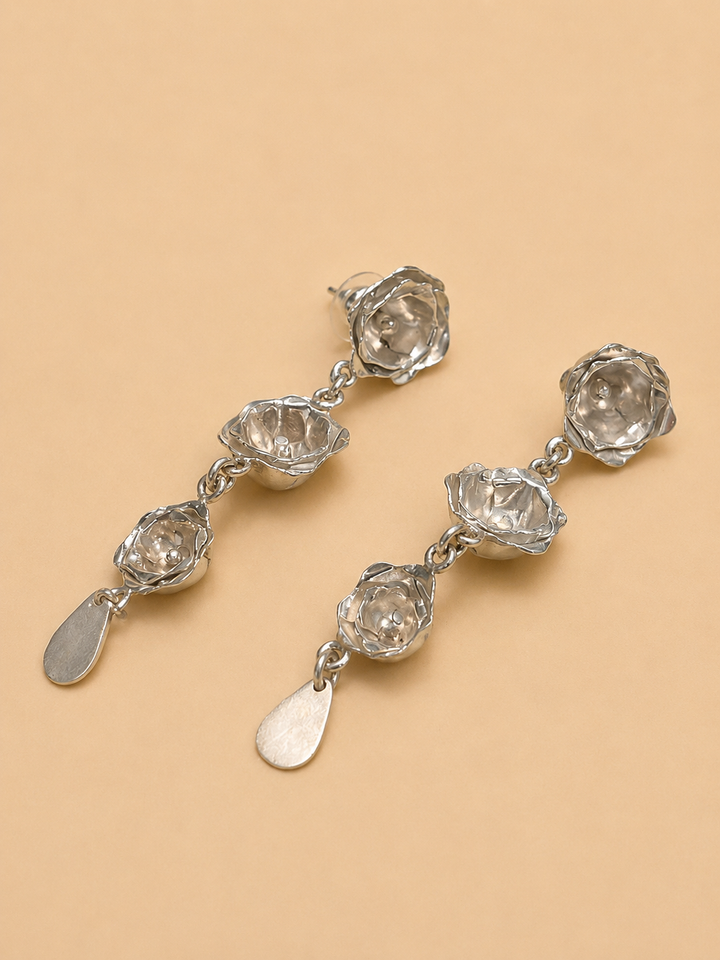Aros Rosa Triple Plata