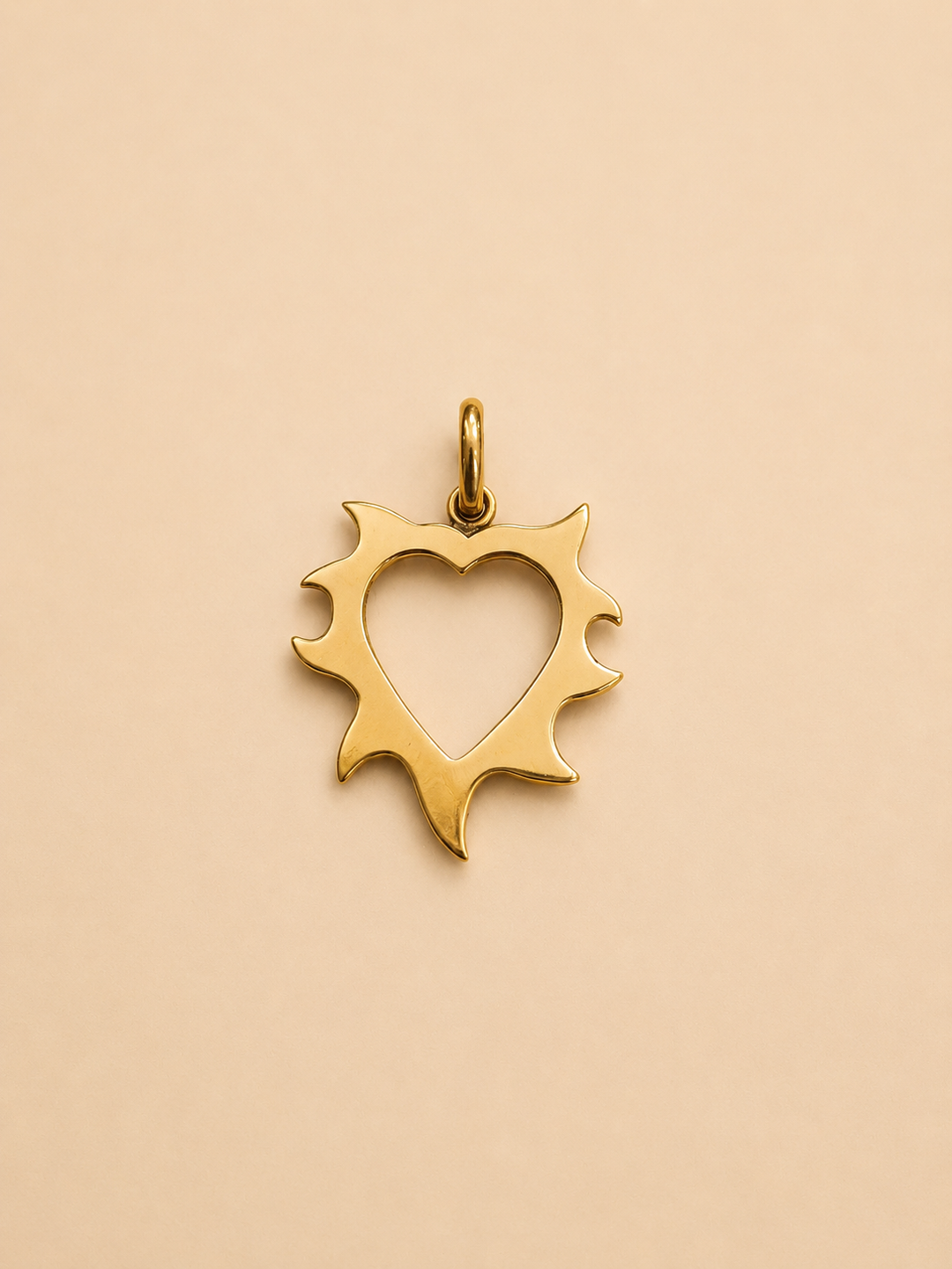 Corazón en llamas Bronce