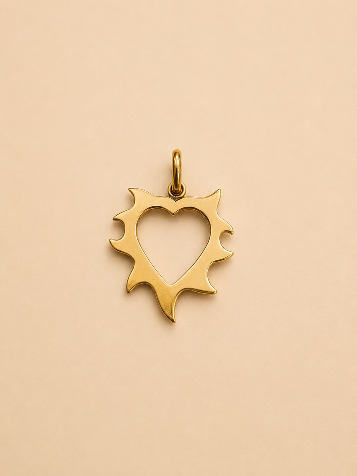 Corazón en llamas Bronce
