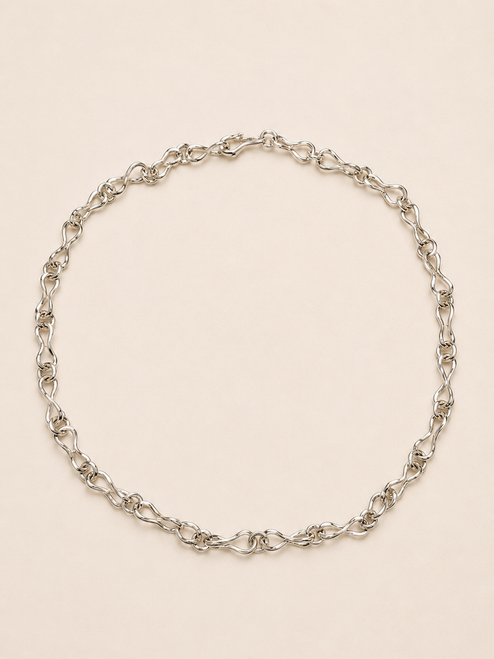 Cadena Infinito Cobre bañada en Plata
