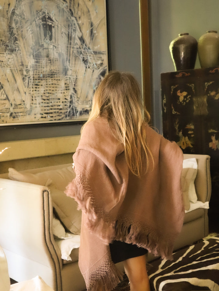 Manta moro macramé lino