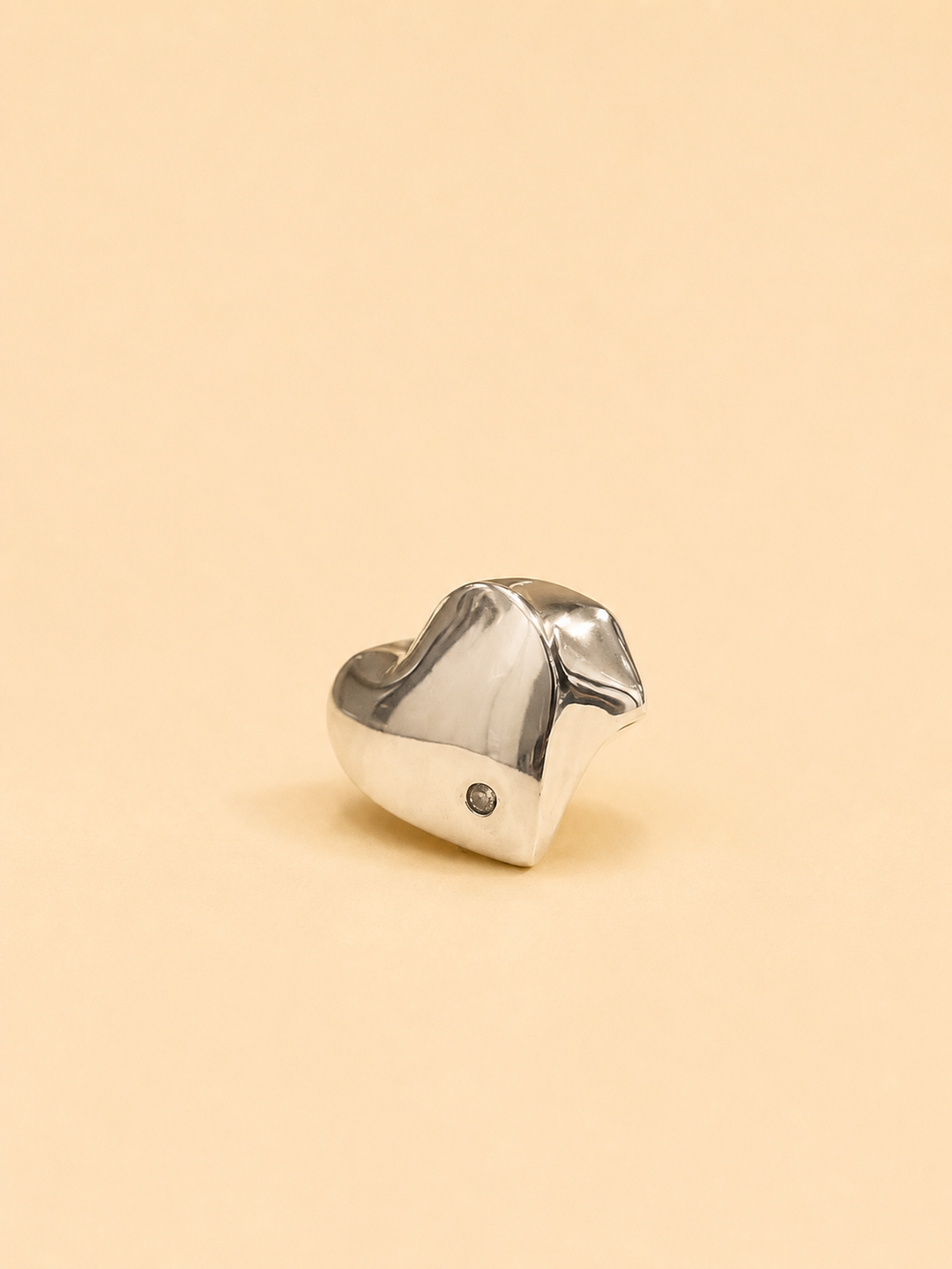Anillo Plata en Forma de Corazón