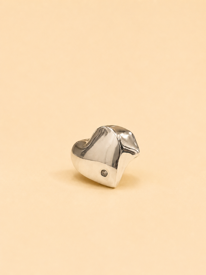 Anillo Plata en Forma de Corazón