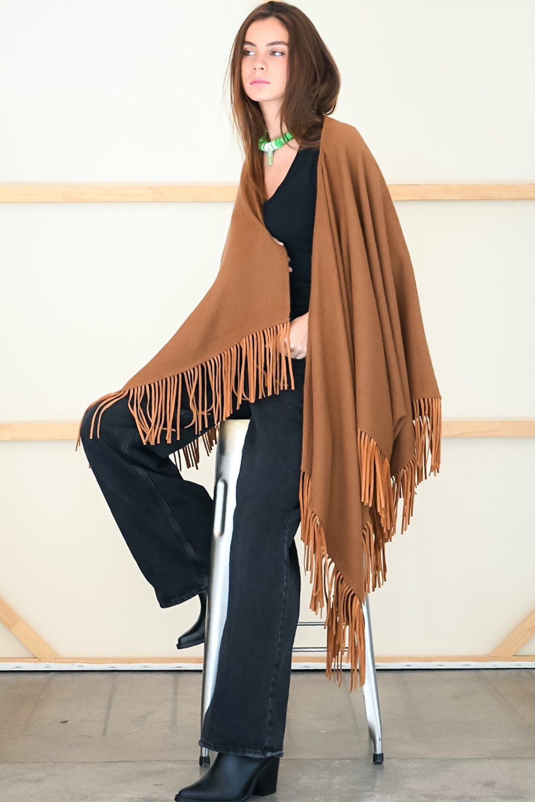 Manta Alpaca Camel Cuero
