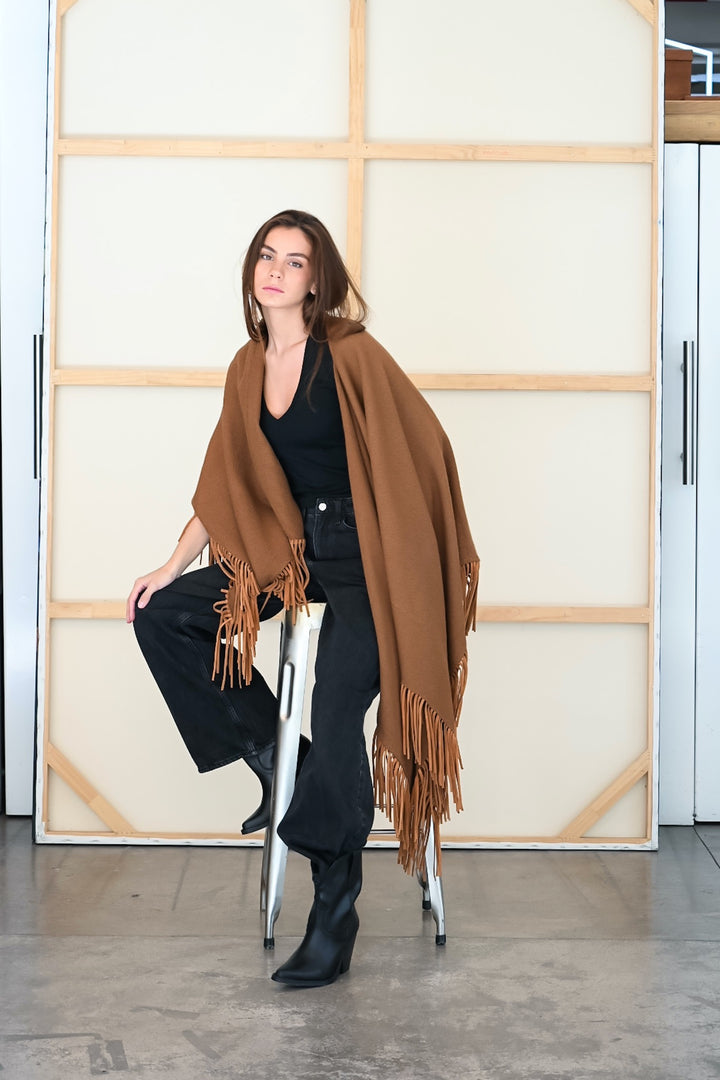 Manta Alpaca Camel Cuero