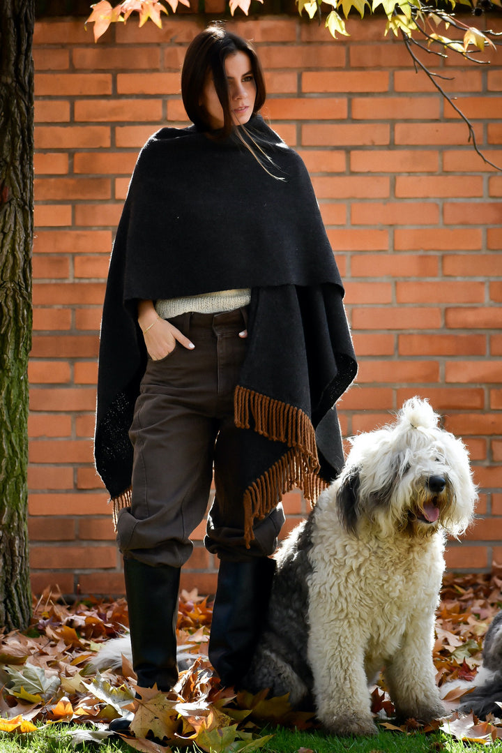 Manta Alpaca Marengo Flecos Camel